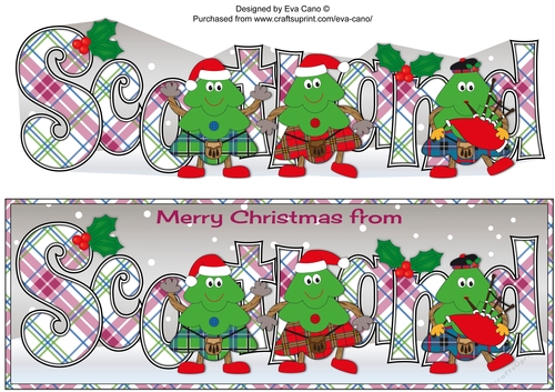 Crazy Scottish Christmas Trees SCOTLAND large dl 2