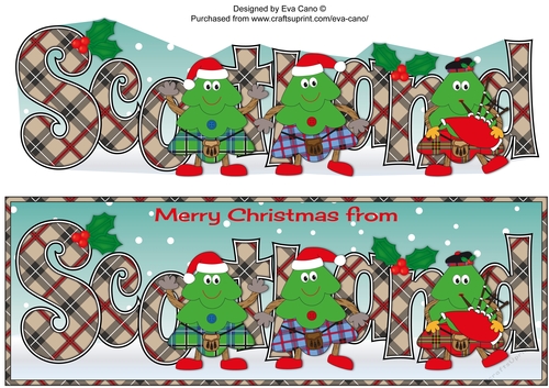 Crazy Scottish Christmas Trees SCOTLAND large dl 3