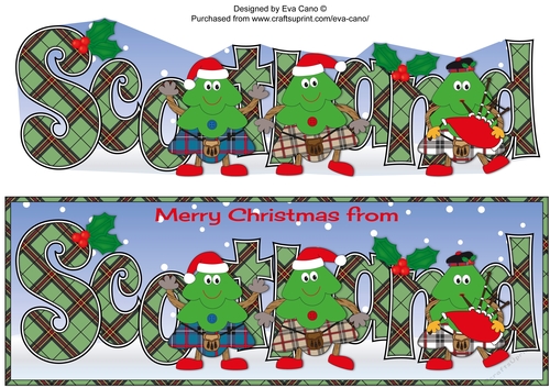 Crazy Scottish Christmas Trees SCOTLAND large dl 4