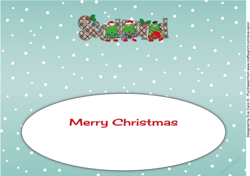 Crazy Scottish Christmas Trees SCOTLAND large dl 3 insert