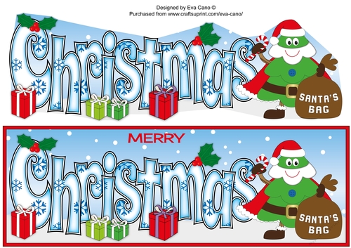 Crazy Christmas Tree Santa CHRISTMAS large dl
