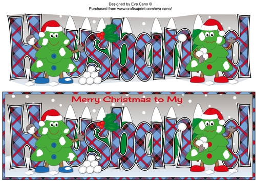 Crazy Christmas Trees Snowball Fight HUSBAND large dl 4