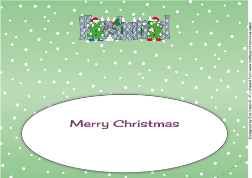 Crazy Christmas Trees Snowball Fight HUSBAND large dl 2 insert