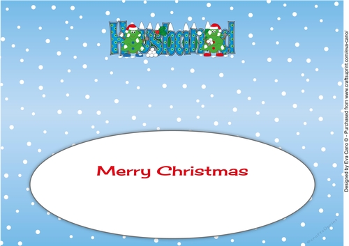 Crazy Christmas Trees Snowball Fight HUSBAND large dl 3 insert