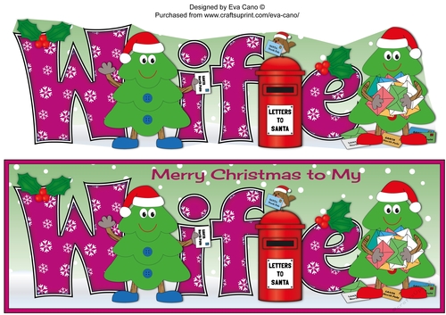 Crazy Christmas Trees with letters to Santa WIFE large dl 4