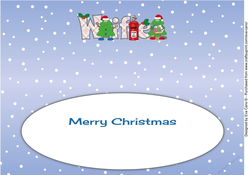 Crazy Christmas Trees with letters to Santa WIFE large dl insert