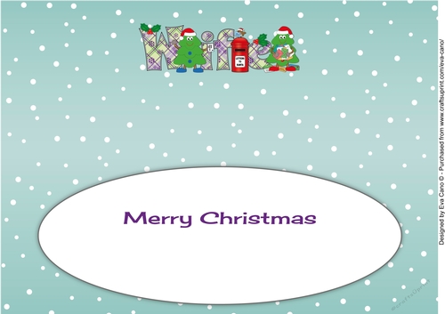 Crazy Christmas Trees with letters to Santa WIFE large dl 2 insert