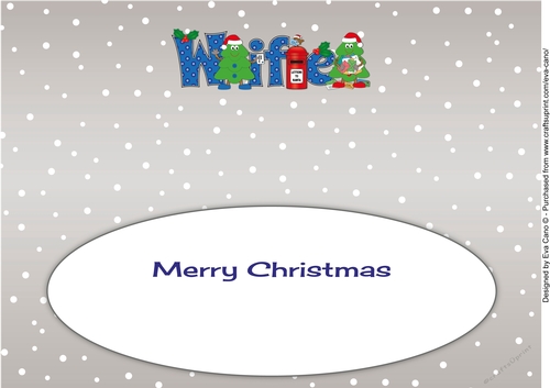 Crazy Christmas Trees with letters to Santa WIFE large dl 3 insert