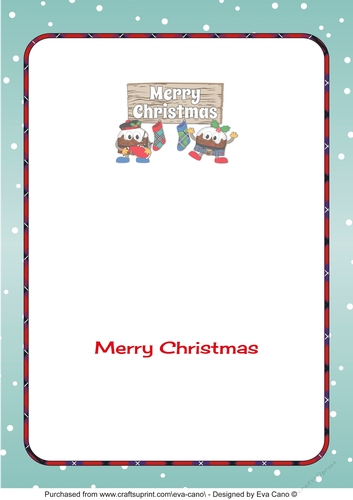 Crazy Scottish Christmas Pudding with big sign CHRISTMAS decoupage insert