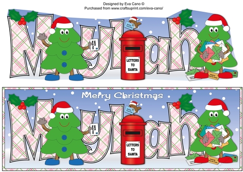 Crazy Christmas Trees with letters to Santa MYLAH large dl