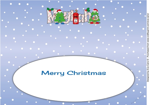 Crazy Christmas Trees with letters to Santa MYLAH large dl insert