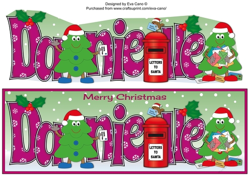 Crazy Christmas Trees with letters to Santa DANIELLE large dl
