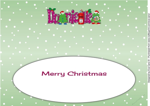Crazy Christmas Trees with letters to Santa DANIELLE large dl insert
