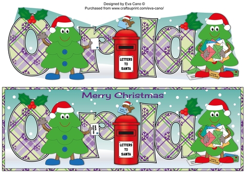 Crazy Christmas Trees with letters to Santa ORLA large dl