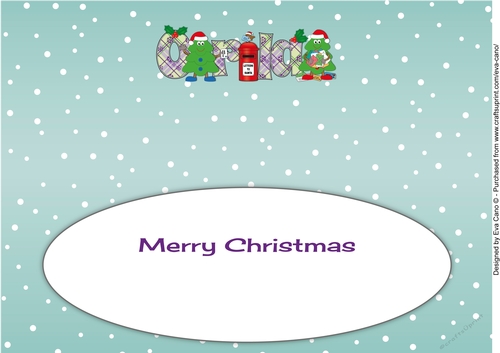 Crazy Christmas Trees with letters to Santa ORLA large dl insert