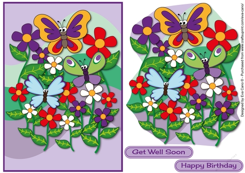 Flowers and Funny Butterflies