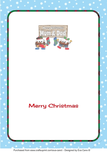 Crazy Scottish Christmas Puddings with big sign MUM & DAD decoupage insert