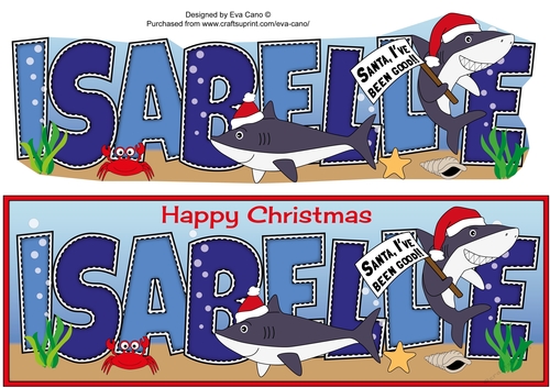 Christmas Sharks ISABELLE large dl
