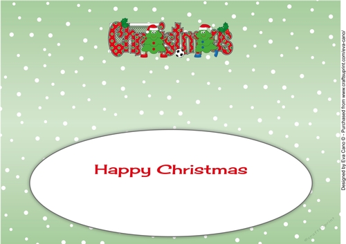 Crazy Christmas Trees playing football CHRISTMAS large dl insert