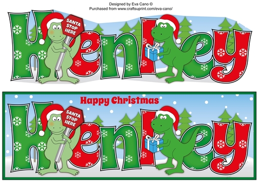 Christmas Dinosaurs HENLEY large dl