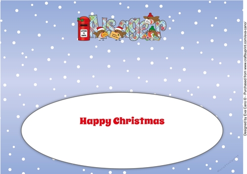 Christmas Robins with letters to Santa ALSAGER large dl insert