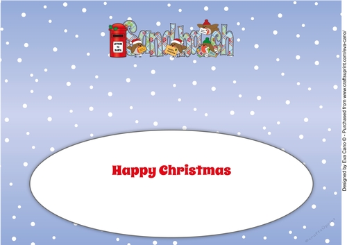 Christmas Robins with letters to Santa SANDBACH large dl insert