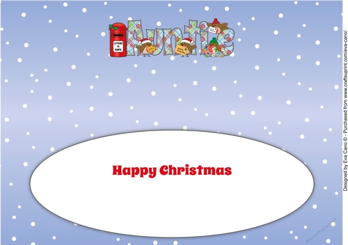 Christmas Robins with letters to Santa AUNTIE large dl insert