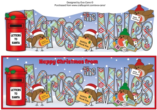 Christmas Robins with letters to Santa ACROSS THE MILES large dl