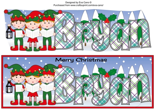 Elves Carol singers BRYAN large dl