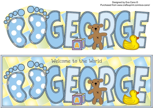 Baby Feet GEORGE large dl