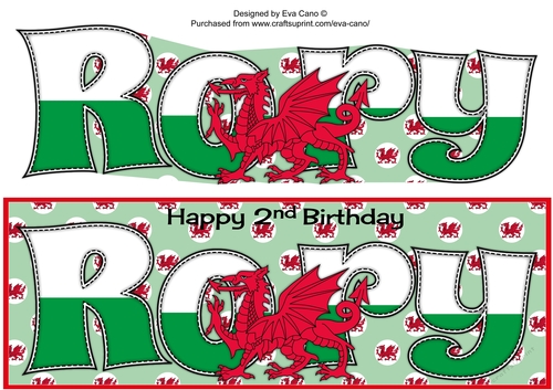 Welsh Dragon RORY 2nd large dl