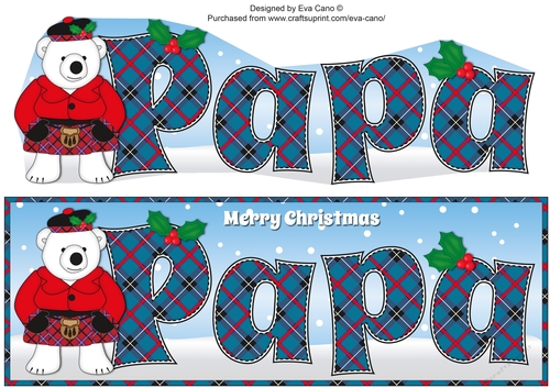 Scottish Monty Polar Bear PAPA large dl
