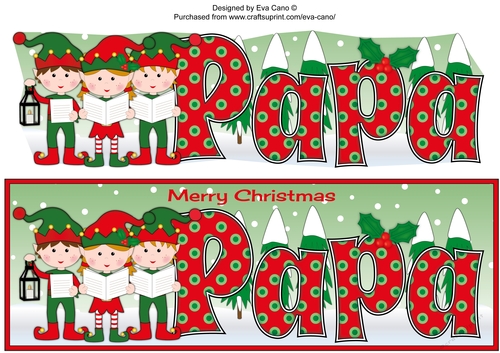 Elves Carol singers PAPA large dl