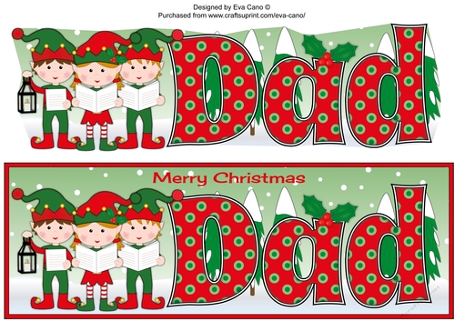 Elves Carol singers DAD large dl