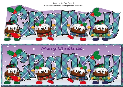 Crazy Scottish Christmas Puddings GRANNY large dl