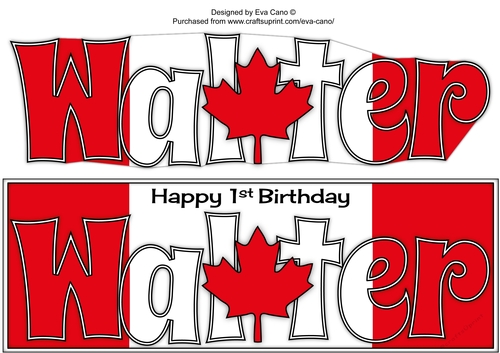 Canadian Flag WALTER 1st large dl