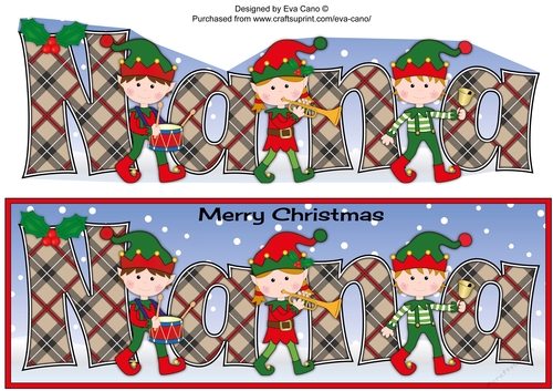 Christmas musical elves NANA large dl