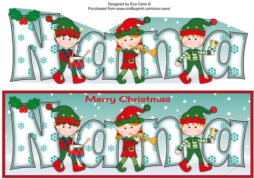 Christmas musical elves NANA large dl 2