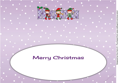 Christmas musical elves NANA large dl 4 insert