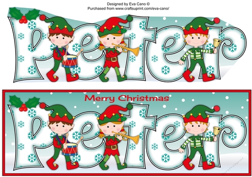 Christmas musical elves PETER large dl