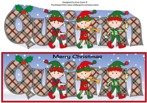 Christmas musical elves QUINN large dl