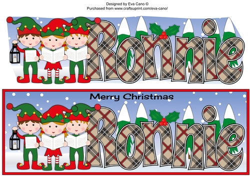 Elves Carol singers RONNIE large dl