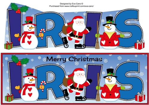 Santa & Snowmen IRIS large dl
