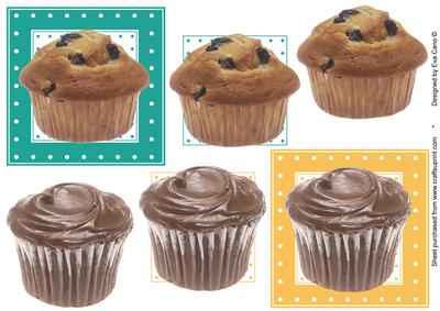 Cupcake and Muffin Decoupage Toppers