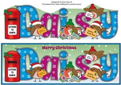 Christmas Robins with letters to Santa DAISY large dl