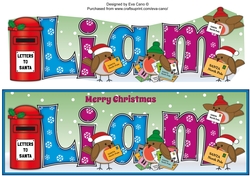 Christmas Robins with letters to Santa LIAM large dl
