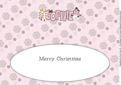 Cute Snowman SOPHIE large dl insert