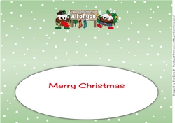 Crazy Scottish Christmas Puddings with big sign ALL OF YOU large dl insert