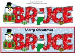 Snowman in jacket BRUCE large dl