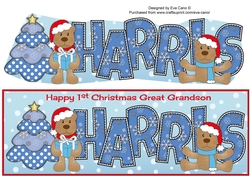 First Christmas Teddies HARRIS Great Grandson large dl